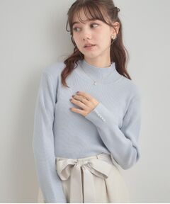 Couture Brooch / クチュールブローチ ニット・セーター | 【多機能・フェミニン】パール調リブニット