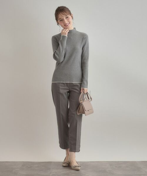 Couture Brooch / クチュールブローチ ニット・セーター | 【多機能・フェミニン】パール調リブニット | 詳細13