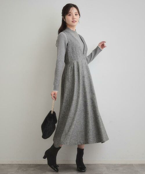 Couture Brooch / クチュールブローチ ニット・セーター | 【多機能・フェミニン】パール調リブニット | 詳細20