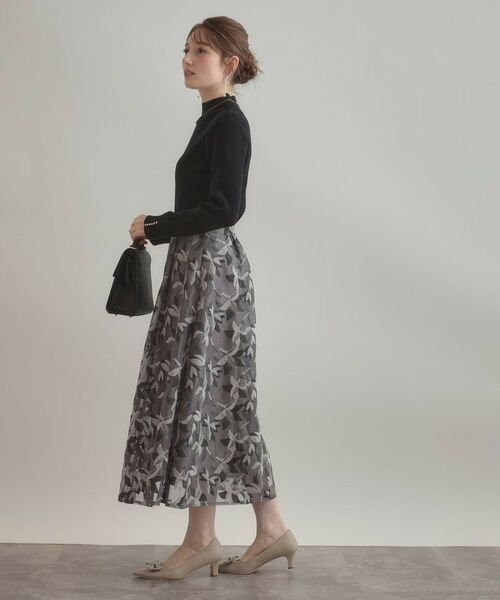 Couture Brooch / クチュールブローチ ニット・セーター | 【多機能・フェミニン】パール調リブニット | 詳細23