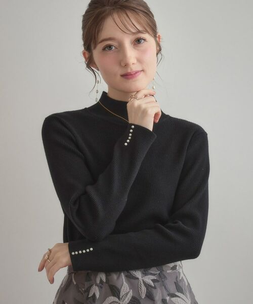 Couture Brooch / クチュールブローチ ニット・セーター | 【多機能・フェミニン】パール調リブニット | 詳細25