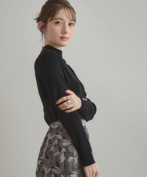 Couture Brooch / クチュールブローチ ニット・セーター | 【多機能・フェミニン】パール調リブニット | 詳細26