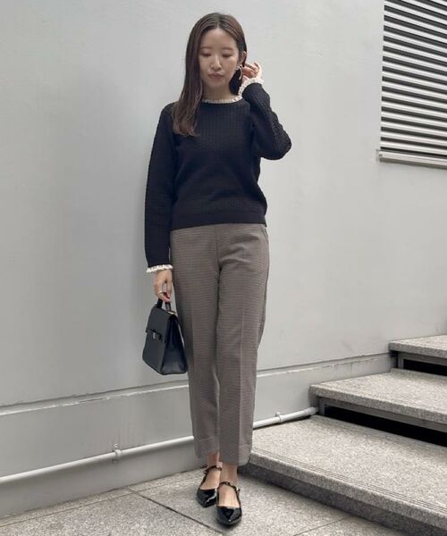 Couture Brooch / クチュールブローチ ニット・セーター | 【大人上品・着映え】ケーブルレース バックリボンニット | 詳細21