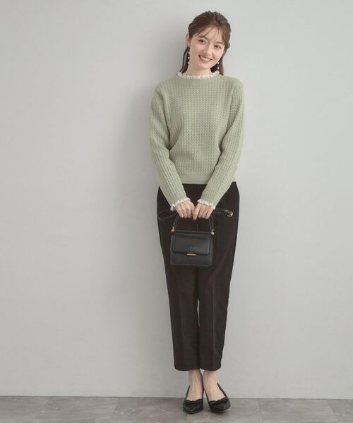 Couture Brooch / クチュールブローチ ニット・セーター | 【大人上品・着映え】ケーブルレース バックリボンニット | 詳細25