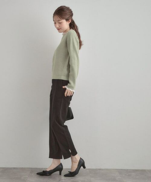 Couture Brooch / クチュールブローチ ニット・セーター | 【大人上品・着映え】ケーブルレース バックリボンニット | 詳細26