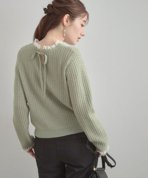 Couture Brooch / クチュールブローチ ニット・セーター | 【大人上品・着映え】ケーブルレース バックリボンニット | 詳細30