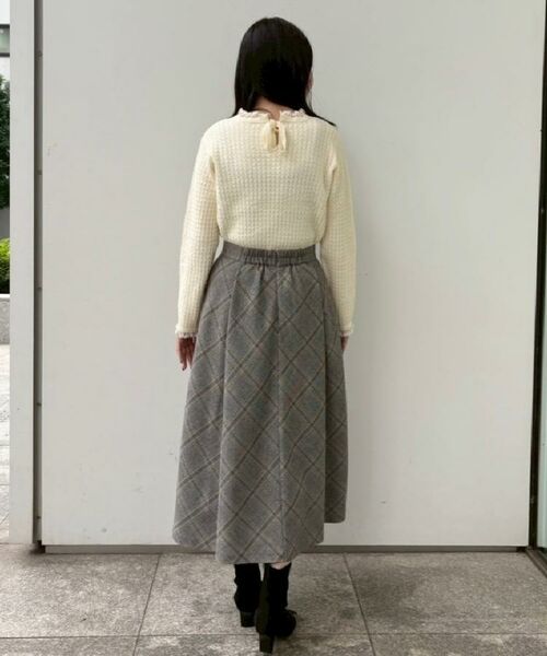 Couture Brooch / クチュールブローチ ニット・セーター | 【大人上品・着映え】ケーブルレース バックリボンニット | 詳細9