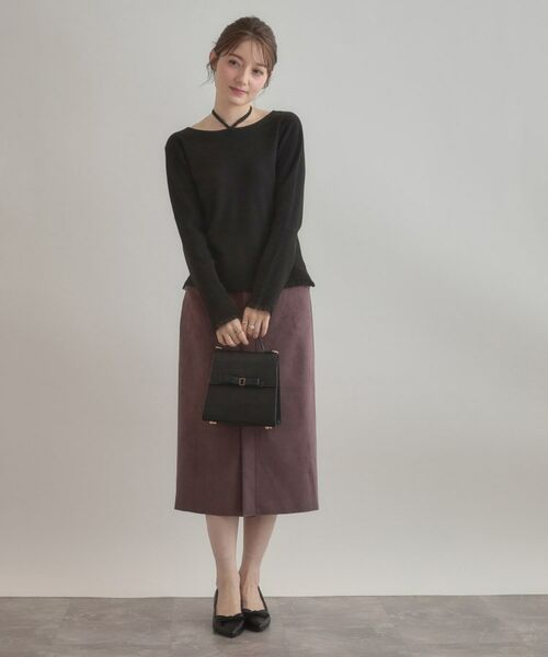 Couture Brooch / クチュールブローチ ニット・セーター | 【大人可愛い・リボン取り外し可】前後2WAYラメリブ シアープチフリルニット | 詳細16