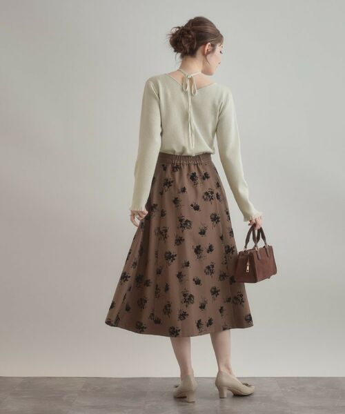 Couture Brooch / クチュールブローチ ニット・セーター | 【大人可愛い・リボン取り外し可】前後2WAYラメリブ シアープチフリルニット | 詳細2