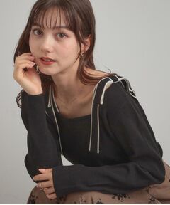 Couture Brooch / クチュールブローチ ニット・セーター | 【着映え・フェミニン・高見え】配色リボン総針ニットトップス