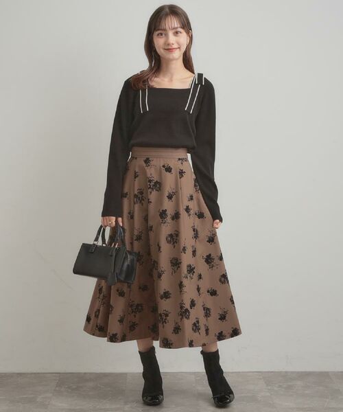 Couture Brooch / クチュールブローチ ニット・セーター | 【着映え・フェミニン・高見え】配色リボン総針ニットトップス | 詳細16