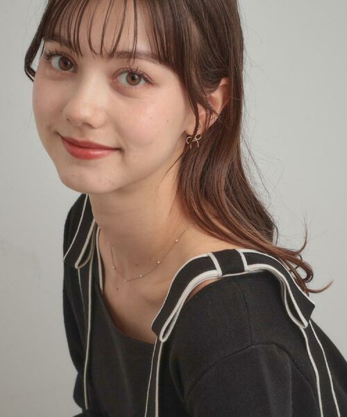 Couture Brooch / クチュールブローチ ニット・セーター | 【着映え・フェミニン・高見え】配色リボン総針ニットトップス | 詳細20