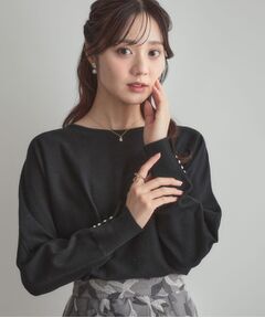 Couture Brooch / クチュールブローチ ニット・セーター | 【大人上品・通勤・前後2WAY】バックパール調ドルマンニット