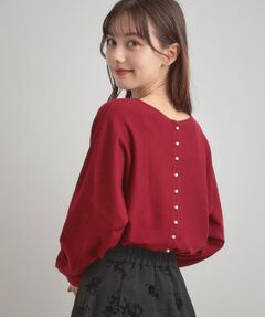 Couture Brooch / クチュールブローチ ニット・セーター | 【大人上品・通勤・前後2WAY】バックパール調ドルマンニット