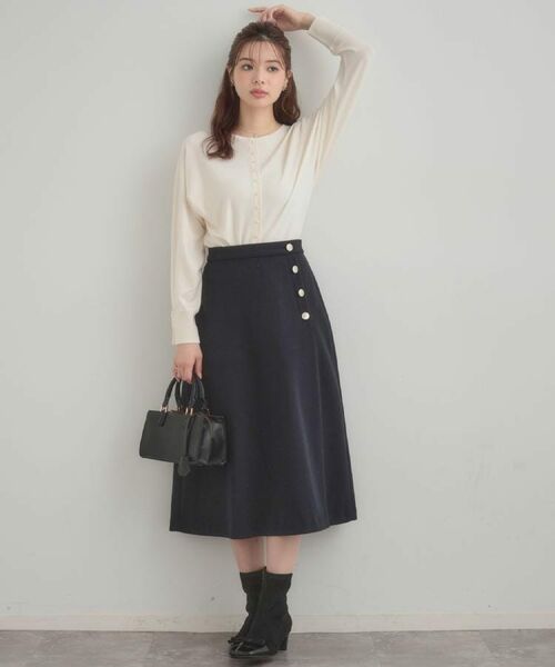 Couture Brooch / クチュールブローチ ニット・セーター | 【大人上品・通勤・前後2WAY】バックパール調ドルマンニット | 詳細13