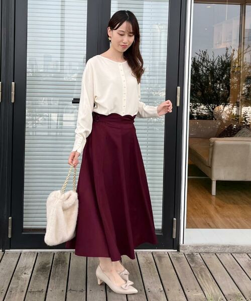 Couture Brooch / クチュールブローチ ニット・セーター | 【大人上品・通勤・前後2WAY】バックパール調ドルマンニット | 詳細15