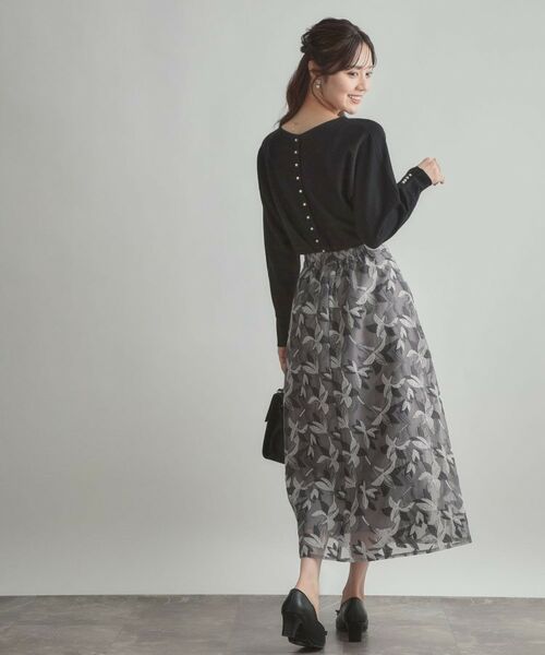 Couture Brooch / クチュールブローチ ニット・セーター | 【大人上品・通勤・前後2WAY】バックパール調ドルマンニット | 詳細20