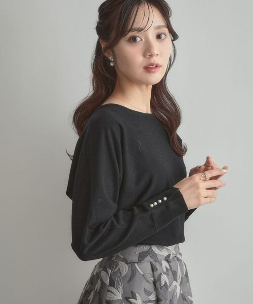 Couture Brooch / クチュールブローチ ニット・セーター | 【大人上品・通勤・前後2WAY】バックパール調ドルマンニット | 詳細22