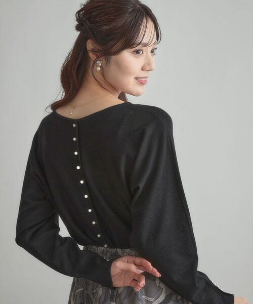 Couture Brooch / クチュールブローチ ニット・セーター | 【大人上品・通勤・前後2WAY】バックパール調ドルマンニット | 詳細23