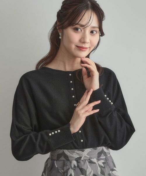 Couture Brooch / クチュールブローチ ニット・セーター | 【大人上品・通勤・前後2WAY】バックパール調ドルマンニット | 詳細25