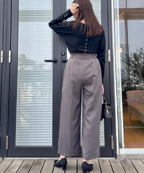 Couture Brooch / クチュールブローチ ニット・セーター | 【大人上品・通勤・前後2WAY】バックパール調ドルマンニット | 詳細28