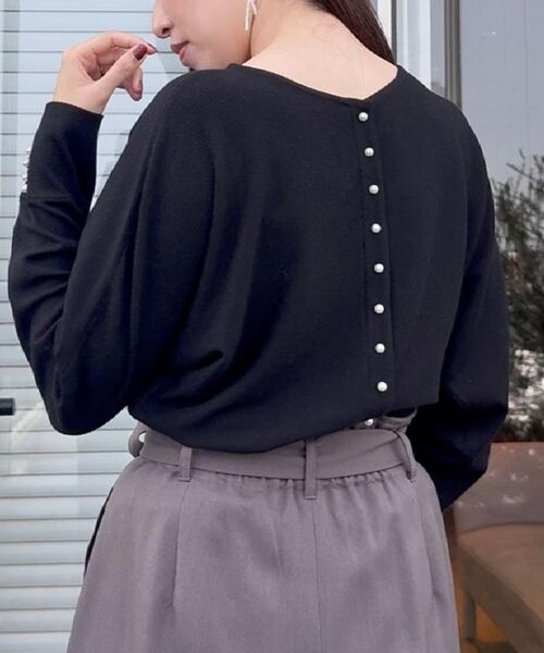Couture Brooch / クチュールブローチ ニット・セーター | 【大人上品・通勤・前後2WAY】バックパール調ドルマンニット | 詳細29