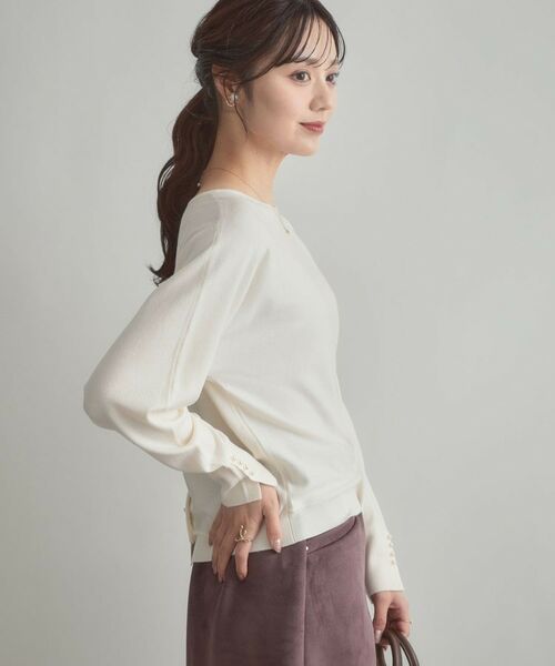 Couture Brooch / クチュールブローチ ニット・セーター | 【大人上品・通勤・前後2WAY】バックパール調ドルマンニット | 詳細6