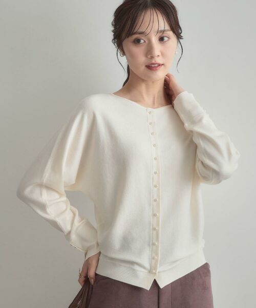 Couture Brooch / クチュールブローチ ニット・セーター | 【大人上品・通勤・前後2WAY】バックパール調ドルマンニット | 詳細9