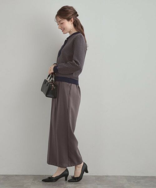 Couture Brooch / クチュールブローチ ニット・セーター | 【クラシカル・大人レディ】千鳥ジャカードパール調タイニットトップス | 詳細13