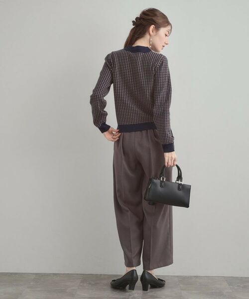 Couture Brooch / クチュールブローチ ニット・セーター | 【クラシカル・大人レディ】千鳥ジャカードパール調タイニットトップス | 詳細14