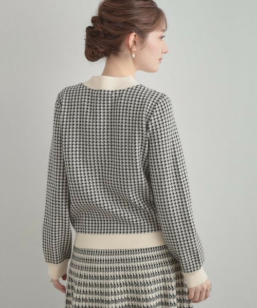 Couture Brooch / クチュールブローチ ニット・セーター | 【クラシカル・大人レディ】千鳥ジャカードパール調タイニットトップス | 詳細27