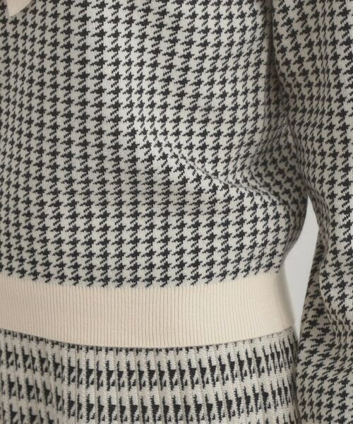 Couture Brooch / クチュールブローチ ニット・セーター | 【クラシカル・大人レディ】千鳥ジャカードパール調タイニットトップス | 詳細30
