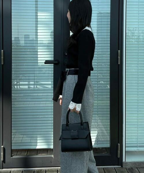 Couture Brooch / クチュールブローチ ニット・セーター | 【着映え・フェミニン・通勤】レース衿カフス付きリブニット | 詳細20