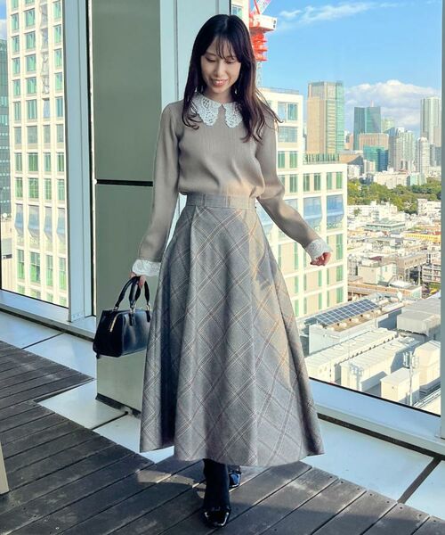 Couture Brooch / クチュールブローチ ニット・セーター | 【着映え・フェミニン・通勤】レース衿カフス付きリブニット | 詳細29