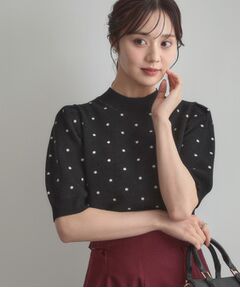 Couture Brooch / クチュールブローチ ニット・セーター | 半袖ドットJQニット