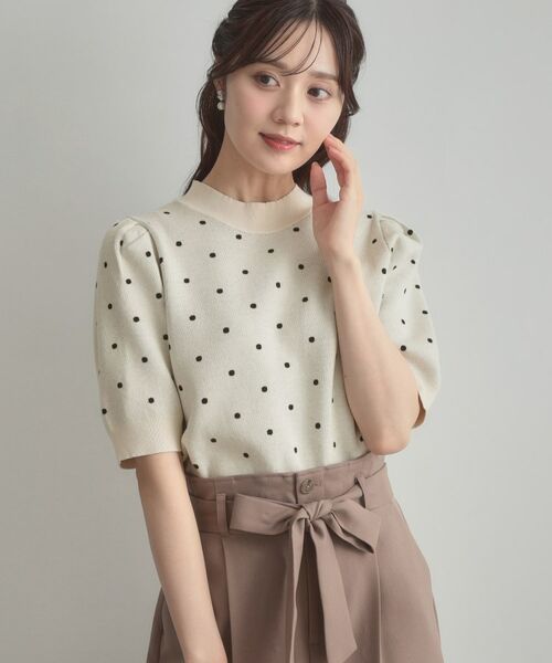 Couture Brooch / クチュールブローチ ニット・セーター | 半袖ドットJQニット | 詳細4