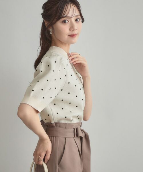 Couture Brooch / クチュールブローチ ニット・セーター | 半袖ドットJQニット | 詳細5