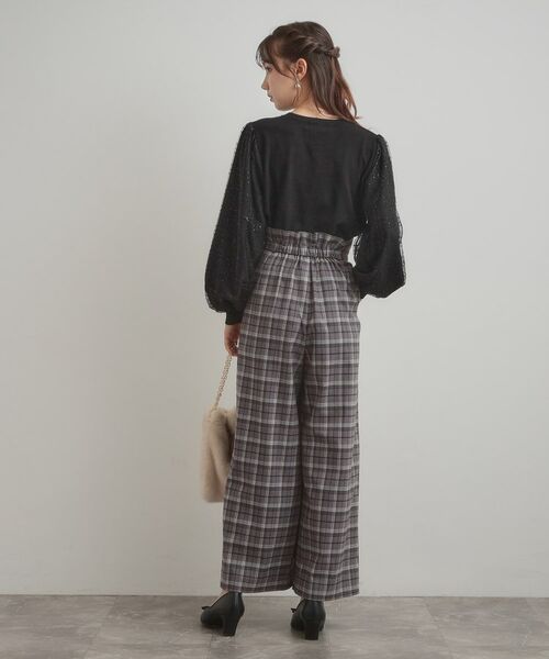 Couture Brooch / クチュールブローチ ニット・セーター | 【フェミニン・着映え】袖チェックチュール ドッキングニット | 詳細12