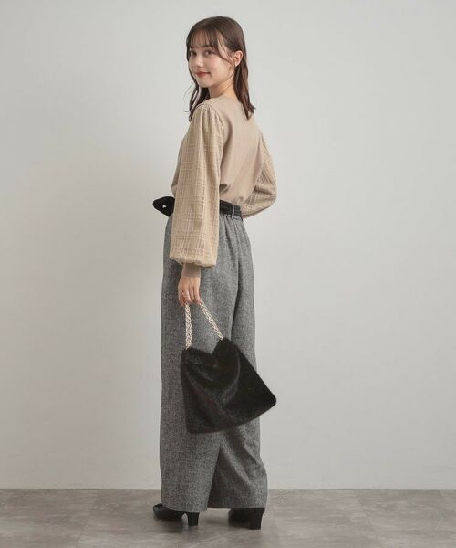 Couture Brooch / クチュールブローチ ニット・セーター | 【フェミニン・着映え】袖チェックチュール ドッキングニット | 詳細22