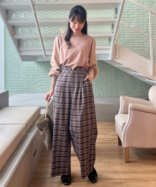 Couture Brooch / クチュールブローチ ニット・セーター | 【フェミニン・着映え】袖チェックチュール ドッキングニット | 詳細26