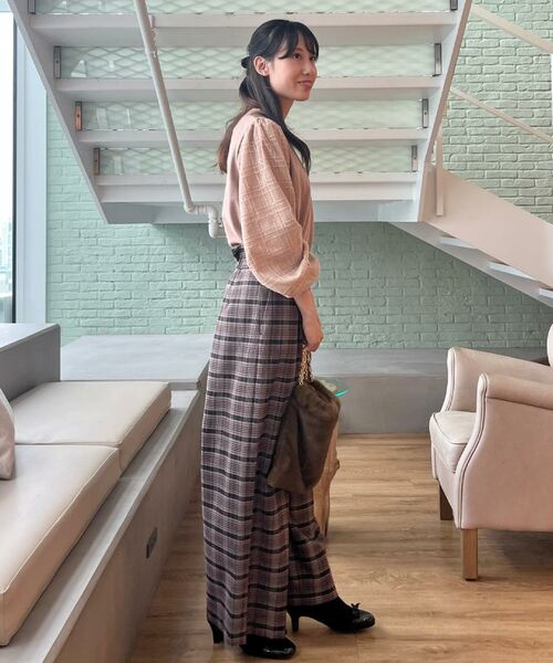 Couture Brooch / クチュールブローチ ニット・セーター | 【フェミニン・着映え】袖チェックチュール ドッキングニット | 詳細27