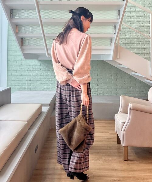 Couture Brooch / クチュールブローチ ニット・セーター | 【フェミニン・着映え】袖チェックチュール ドッキングニット | 詳細28