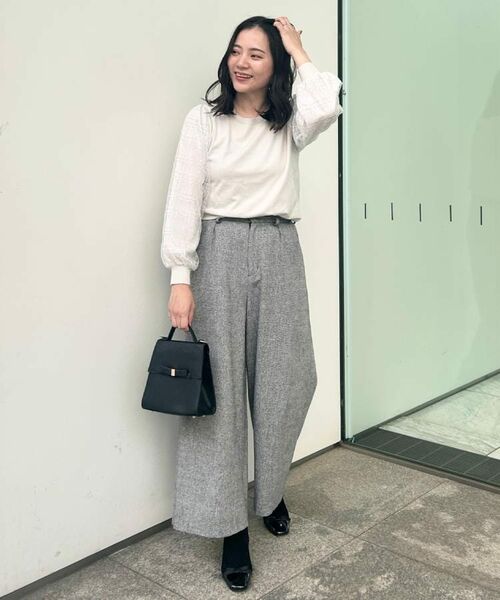 Couture Brooch / クチュールブローチ ニット・セーター | 【フェミニン・着映え】袖チェックチュール ドッキングニット | 詳細7