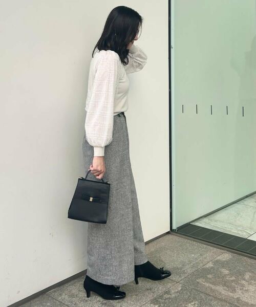 Couture Brooch / クチュールブローチ ニット・セーター | 【フェミニン・着映え】袖チェックチュール ドッキングニット | 詳細8