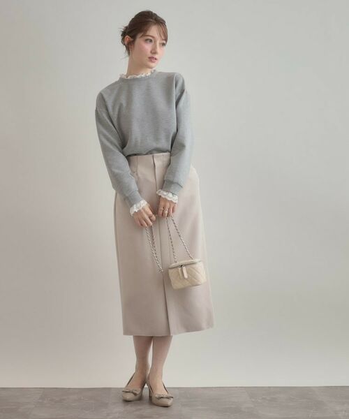 Couture Brooch / クチュールブローチ カットソー | 【大人可愛い・きれいめ】フリルデザインダンボールプルオーバー | 詳細1