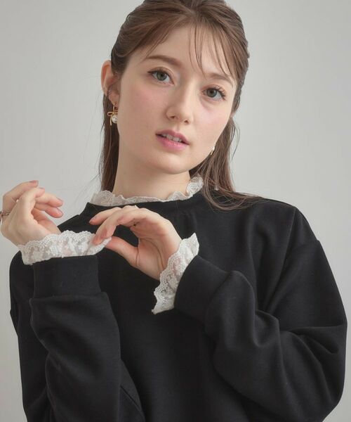 Couture Brooch / クチュールブローチ カットソー | 【大人可愛い・きれいめ】フリルデザインダンボールプルオーバー | 詳細14