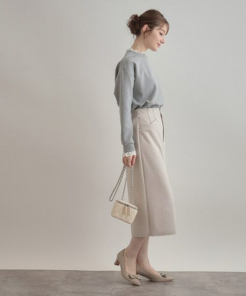 Couture Brooch / クチュールブローチ カットソー | 【大人可愛い・きれいめ】フリルデザインダンボールプルオーバー | 詳細2