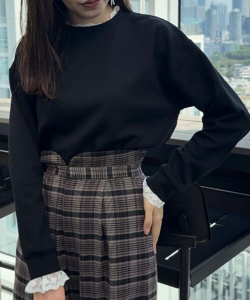 Couture Brooch / クチュールブローチ カットソー | 【大人可愛い・きれいめ】フリルデザインダンボールプルオーバー | 詳細22