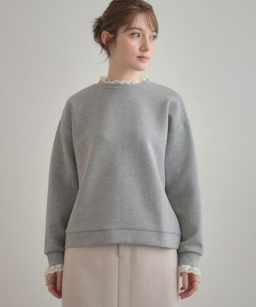 Couture Brooch / クチュールブローチ カットソー | 【大人可愛い・きれいめ】フリルデザインダンボールプルオーバー | 詳細25