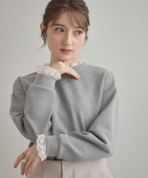 Couture Brooch / クチュールブローチ カットソー | 【大人可愛い・きれいめ】フリルデザインダンボールプルオーバー | 詳細4